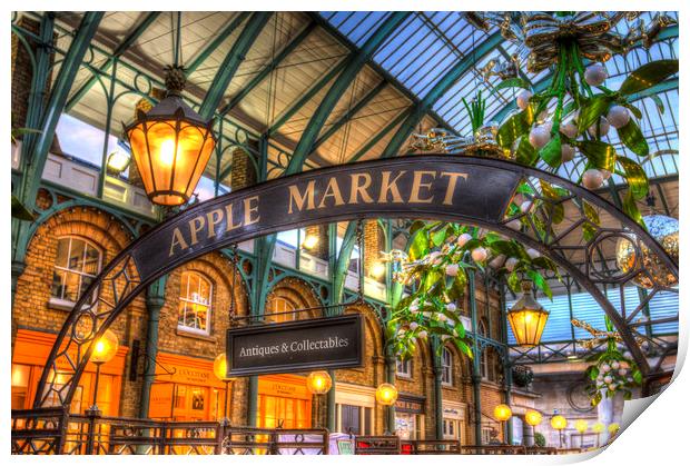 The Apple Market Covent Garden London Print by David Pyatt