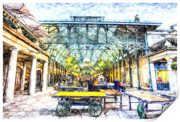 Covent Garden Market London Art Print by David Pyatt