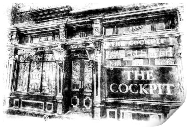 The Cockpit Pub London Vintage Print by David Pyatt