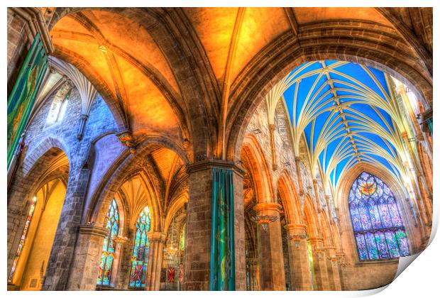 St Giles Cathedral Edinburgh Scotland Print by David Pyatt