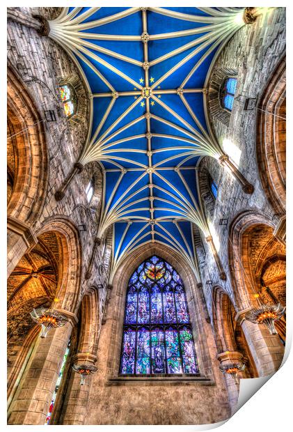 St Giles Edinburgh Cathedral Print by David Pyatt