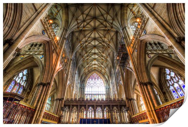 York Minster Cathedral Print by David Pyatt