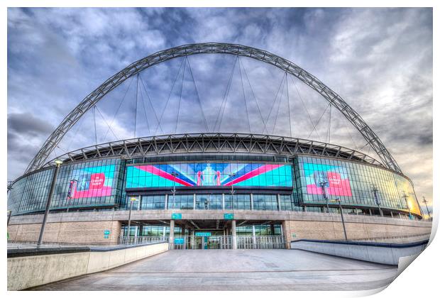 Wembley Stadium Wembley Way Print by David Pyatt