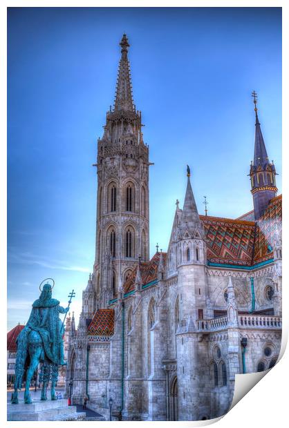 The Mathias Church Budapest Print by David Pyatt