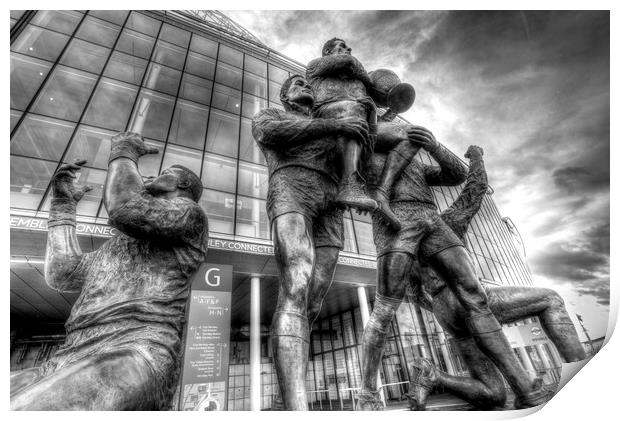 Rugby League Legends Statue Wembley stadium Print by David Pyatt
