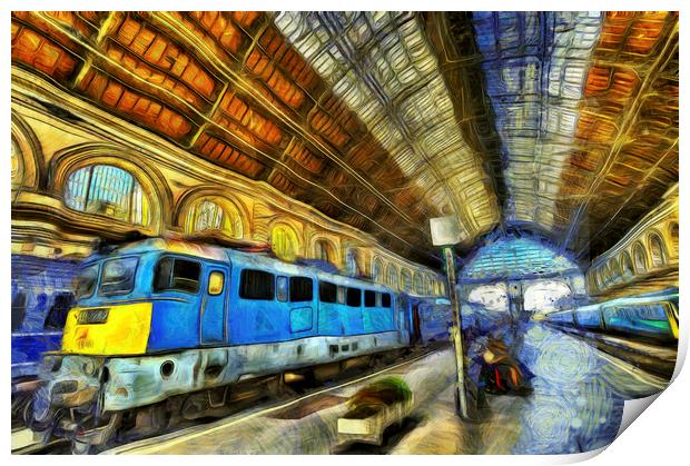 Railway Station Van Gogh Print by David Pyatt
