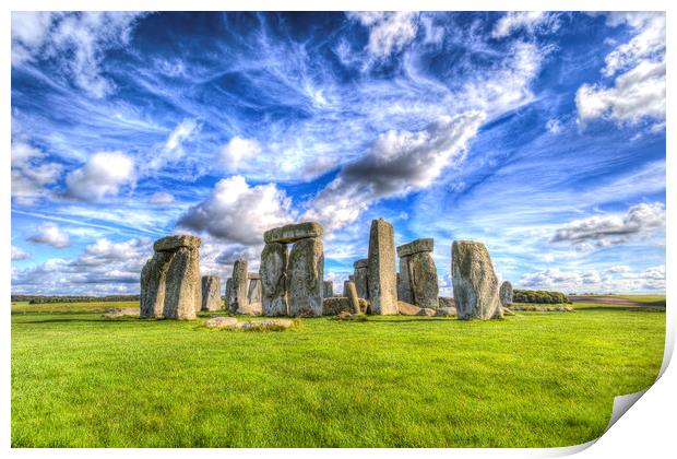 Stonehenge Ancient Britain Print by David Pyatt