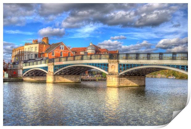 Windsor Bridge River Thames Print by David Pyatt