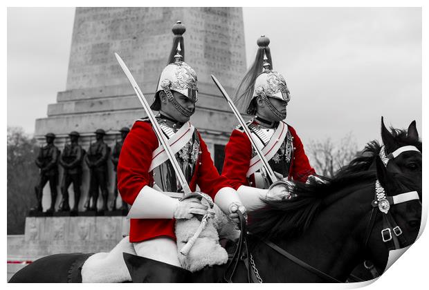 Household Cavalry Changing Of The Guard Print by David Pyatt