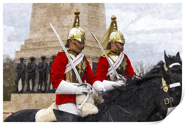 Household Cavalry Art Print by David Pyatt