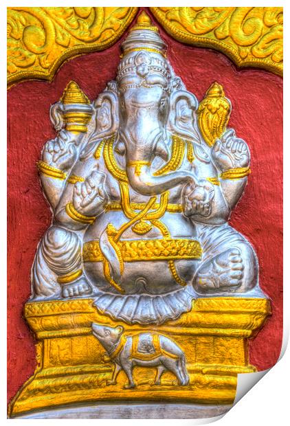 Indian Temple Elephant  Print by David Pyatt