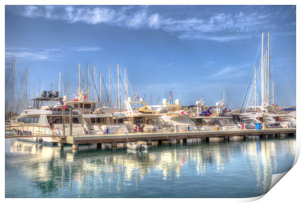 Yalikavak Marina Bodrum Print by David Pyatt