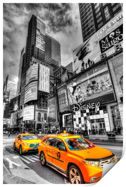 New York Yellow Cab Print by David Pyatt