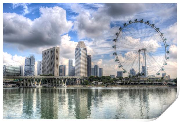 Singapore Flyer Ferris wheel Print by David Pyatt