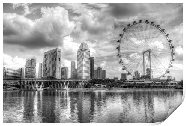 Singapore Flyer Ferris wheel Print by David Pyatt