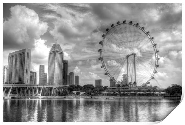 Singapore Flyer Wheel Print by David Pyatt