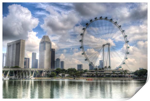 Singapore Flyer Wheel Print by David Pyatt