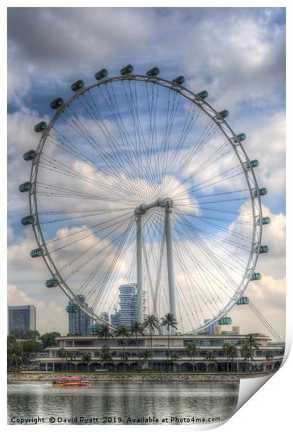 Singapore Ferris Wheel Print by David Pyatt
