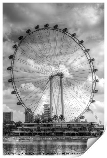 Singapore Ferris Wheel Print by David Pyatt