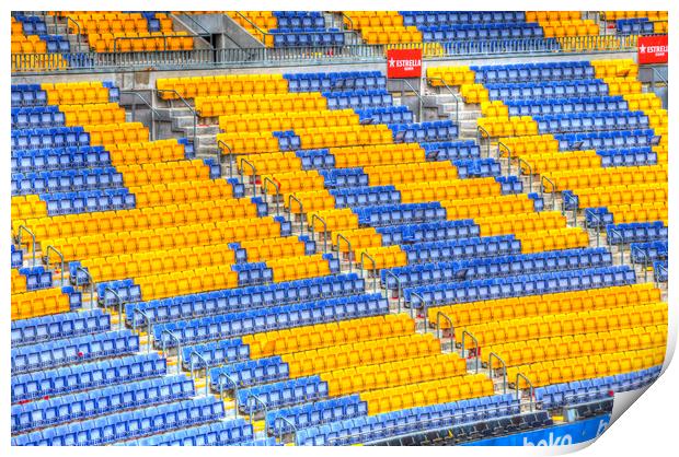 Nou Camp Stadium Seating  Print by David Pyatt