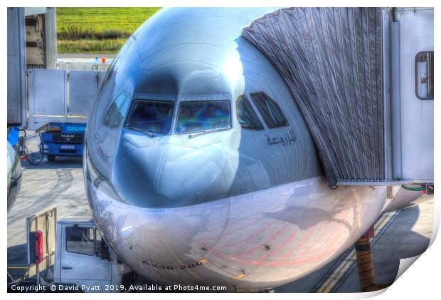 Boeing 777-300ER Qatari Airlines Print by David Pyatt