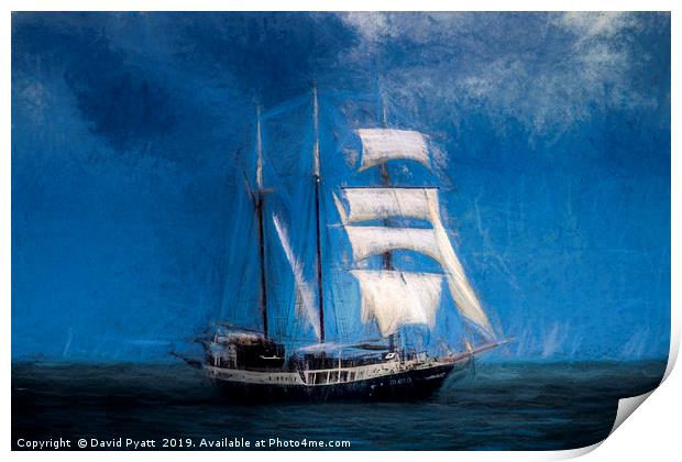 Atlantis Sailing Ship Turner Storms Print by David Pyatt