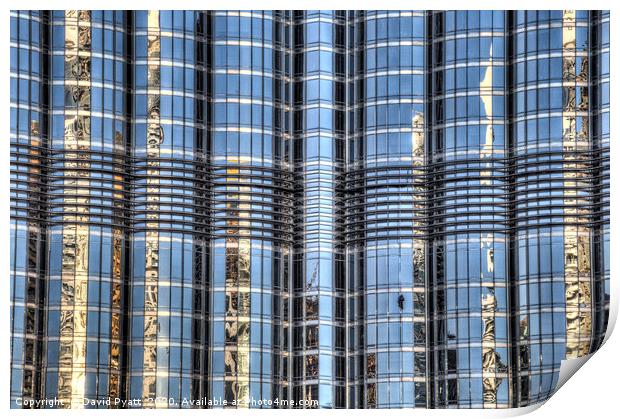 Burj Khalifa Abstract Print by David Pyatt