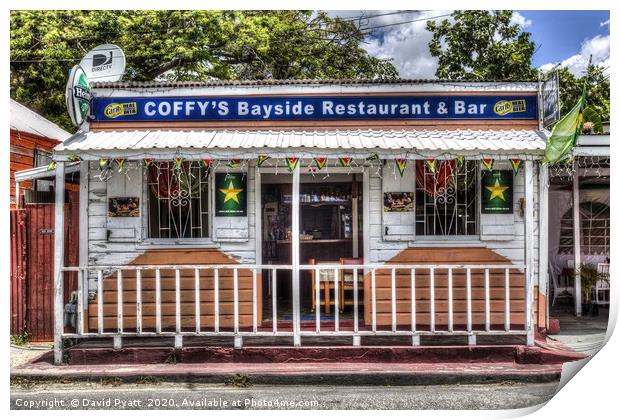 Bridgetown Barbados Bar Print by David Pyatt