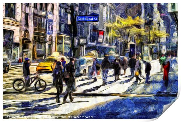 East 42nd Street Van Gogh Print by David Pyatt