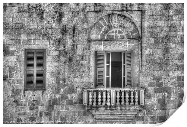 Maltese House Mdina Malta Print by David Pyatt