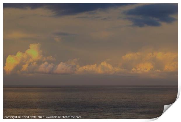 Storm Clouds Mediterranean Sea  Print by David Pyatt