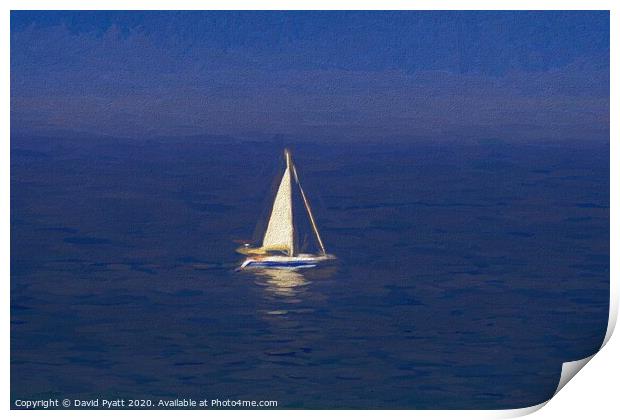 Yacht Storm Art Print by David Pyatt