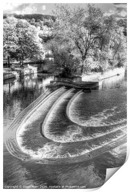 Pulteney Weir Bath Print by David Pyatt