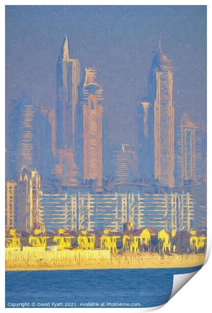 Dubai Architecture Art  Print by David Pyatt