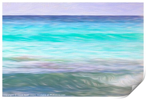 Caribbean Sea Memories  Print by David Pyatt