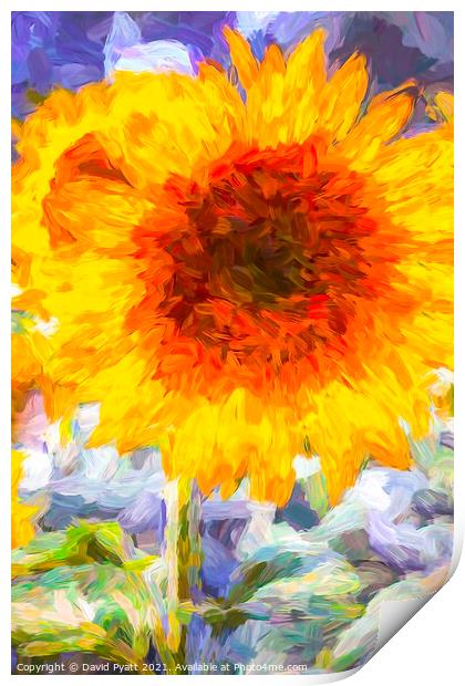 Sunflower Art Of Dreams Print by David Pyatt