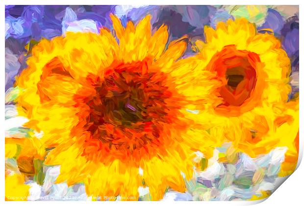 Sunflower Art Dreams Print by David Pyatt