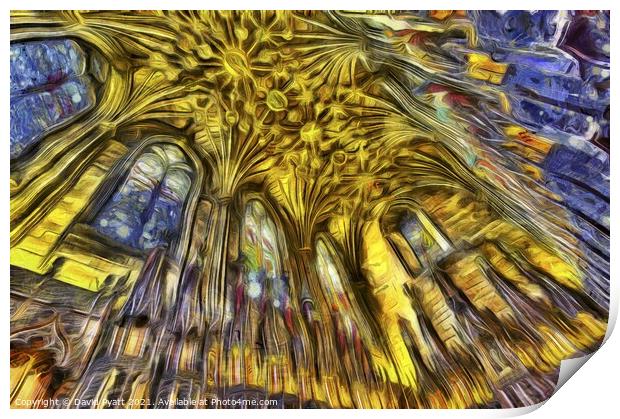 St Giles Cathedral Van Gogh Print by David Pyatt