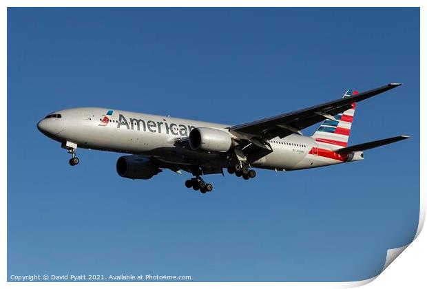 American Airlines Boeing 777-223         Print by David Pyatt