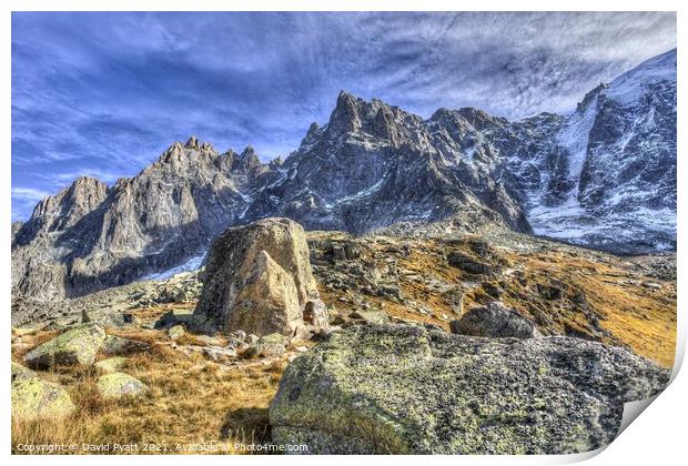 French Alps Chamonix  Print by David Pyatt