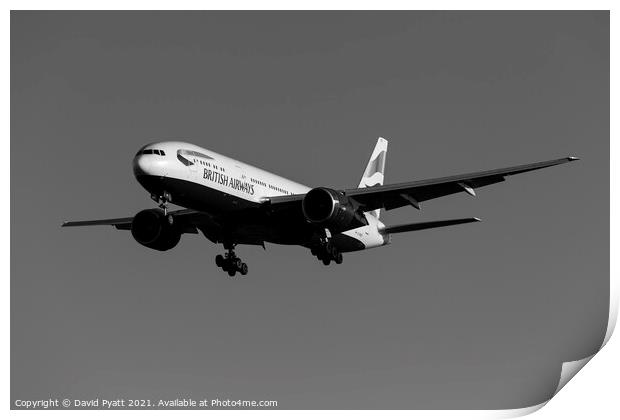 British Airways Boeing 777 Print by David Pyatt