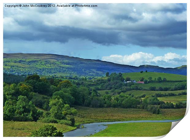 Sillees River Valley in Fermanagh Print by John McCoubrey