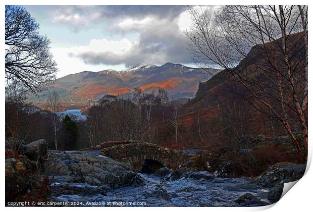 ashness bridge and skiddaw Print by eric carpenter