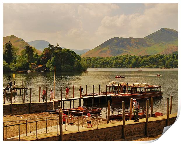 derwentwater ferry Print by eric carpenter