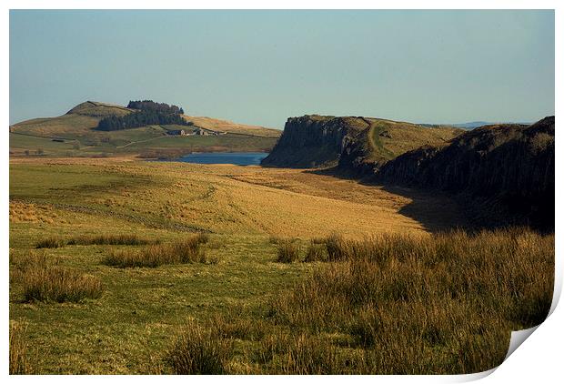 steel rigg hadrians wall Print by eric carpenter
