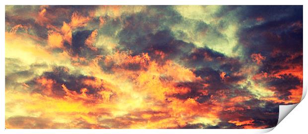 Sunset Storm Print by Alex Hooker