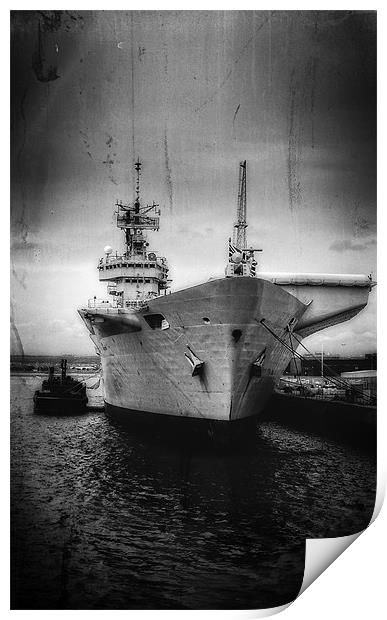 HMS Invincible Print by holly lyndon
