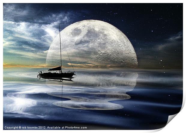 MOONLIGHT REFLECTIONS Print by Rob Toombs