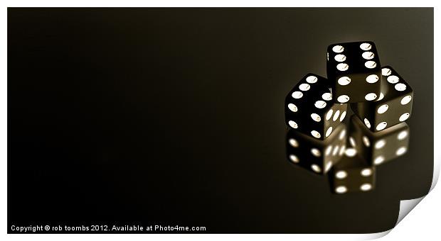 REFLECTIVE DICE Print by Rob Toombs