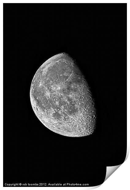 A MIDNIGHT MOON Print by Rob Toombs